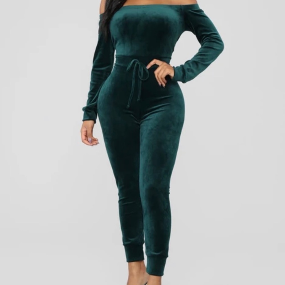 fashion Nova Velour Jumpsuit